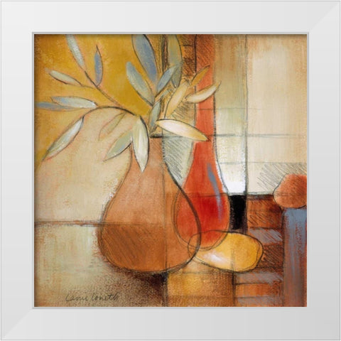 Afternoon Bamboo Leaves I White Modern Wood Framed Art Print by Loreth, Lanie