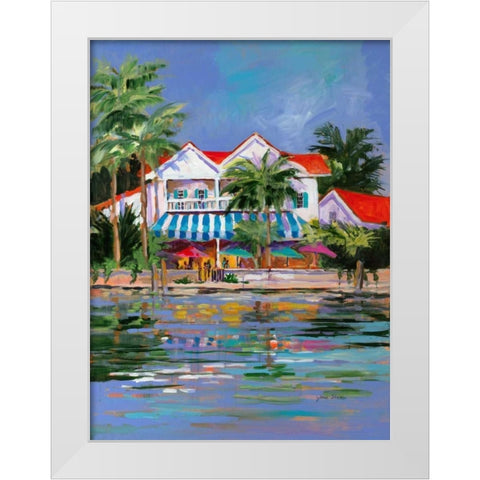 Beach Resort I White Modern Wood Framed Art Print by Slivka, Jane