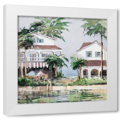 Beach Resort White Modern Wood Framed Art Print by Slivka, Jane