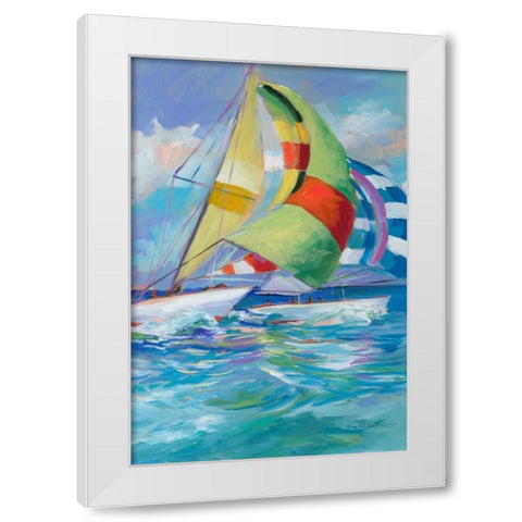 Full Sail I White Modern Wood Framed Art Print by Slivka, Jane