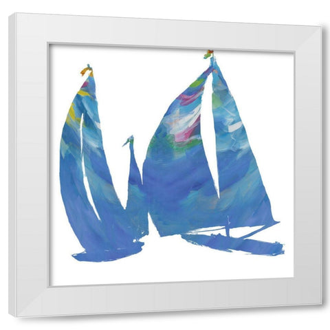 Set Sail on White I White Modern Wood Framed Art Print by Slivka, Jane