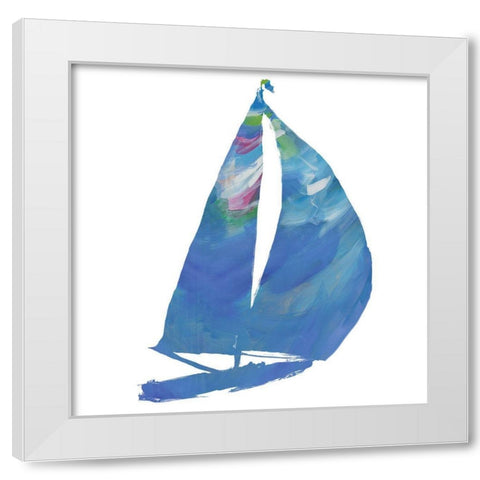 Set Sail on White II White Modern Wood Framed Art Print by Slivka, Jane