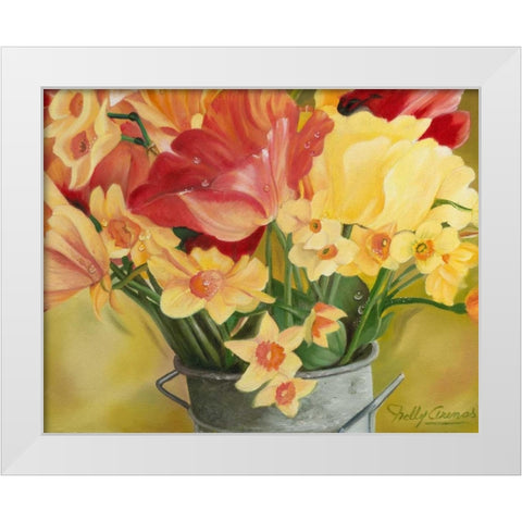 Primavera I White Modern Wood Framed Art Print by Arenas, Nelly