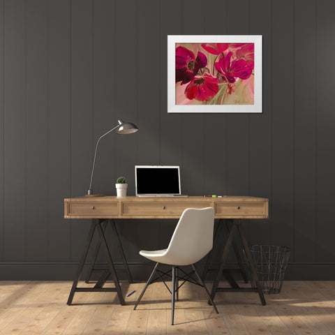 Violet Primavera II White Modern Wood Framed Art Print by Arenas, Nelly