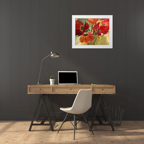 Primavera II White Modern Wood Framed Art Print by Arenas, Nelly