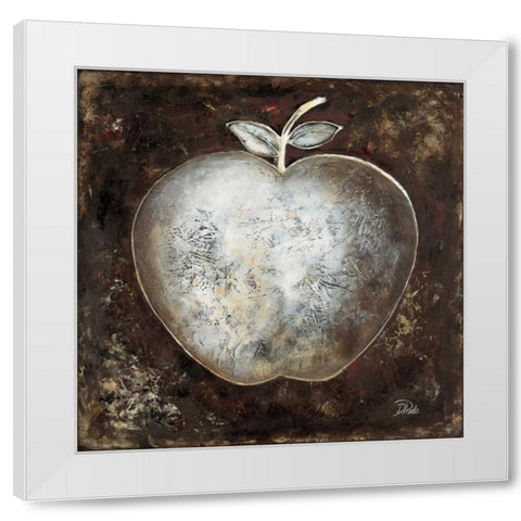Manzana Negra White Modern Wood Framed Art Print by Pinto, Patricia