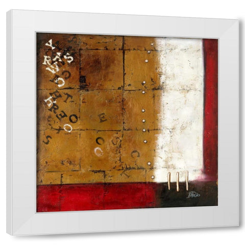 Red Contemporary III White Modern Wood Framed Art Print by Pinto, Patricia