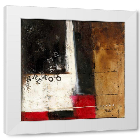 Red Contemporary IV White Modern Wood Framed Art Print by Pinto, Patricia