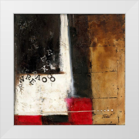 Red Contemporary IV White Modern Wood Framed Art Print by Pinto, Patricia