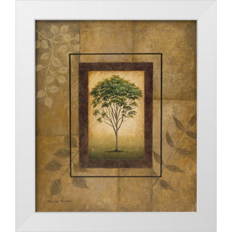 Alpine Ash White Modern Wood Framed Art Print by Marcon, Michael