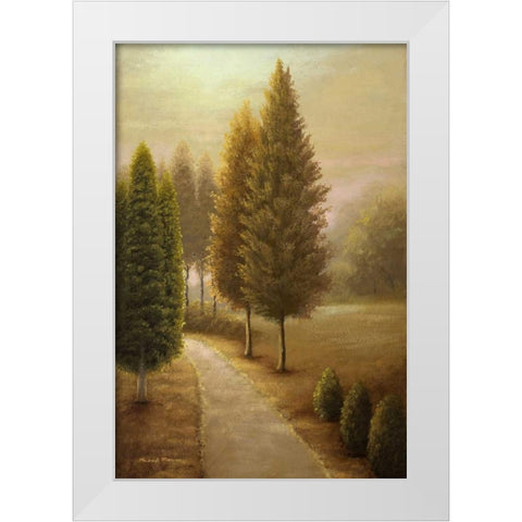 Auburn I White Modern Wood Framed Art Print by Marcon, Michael