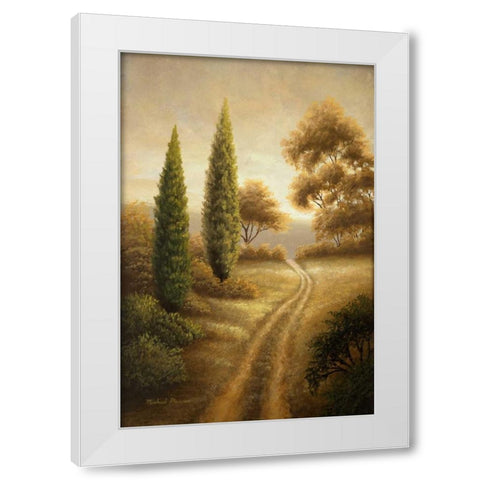 Auburn II White Modern Wood Framed Art Print by Marcon, Michael