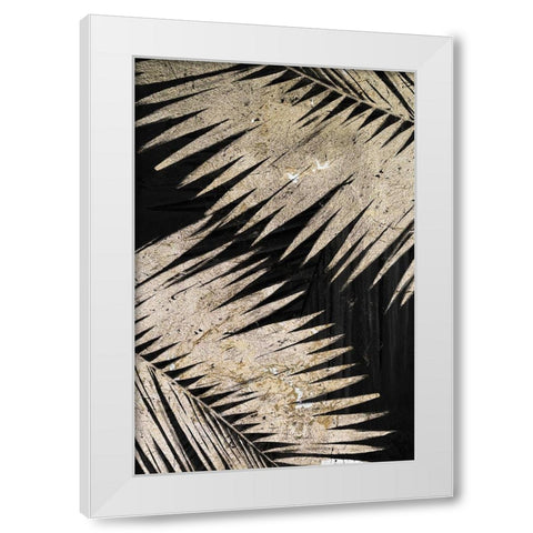 Natural Palms on Black III White Modern Wood Framed Art Print by Pinto, Patricia