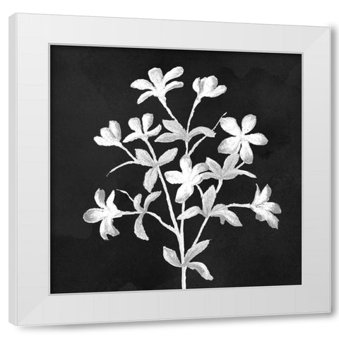 Stillness on Black Square II White Modern Wood Framed Art Print by Marcon, Michael