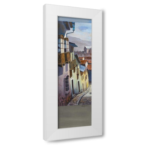 Pueblito I White Modern Wood Framed Art Print by Arenas, Nelly
