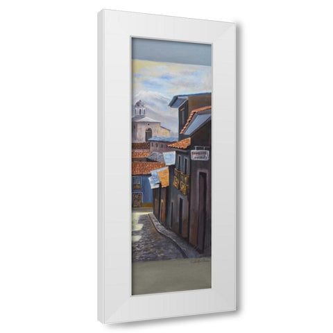 Pueblito II White Modern Wood Framed Art Print by Arenas, Nelly