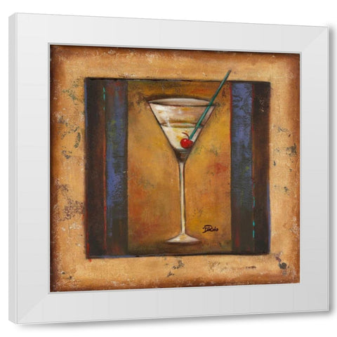 Coctelito I White Modern Wood Framed Art Print by Pinto, Patricia