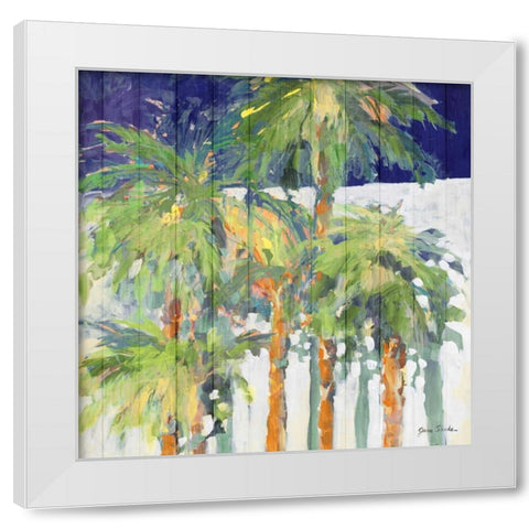 Wood Shadow Palms I White Modern Wood Framed Art Print by Slivka, Jane