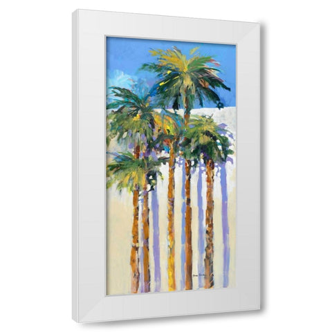 Shadow Palms I White Modern Wood Framed Art Print by Slivka, Jane