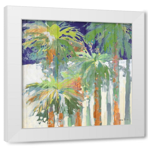 Wood Shadow Palms II White Modern Wood Framed Art Print by Slivka, Jane