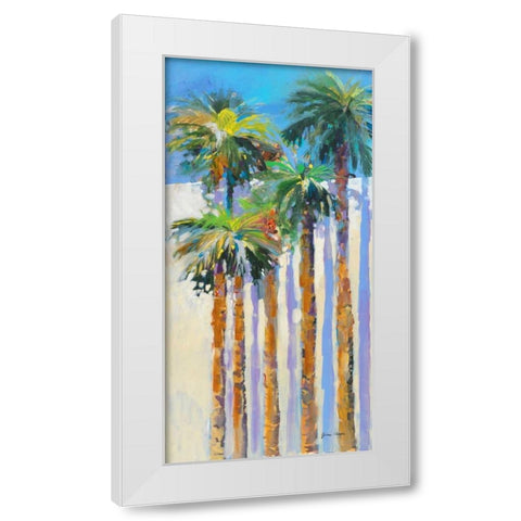 Shadow Palms II White Modern Wood Framed Art Print by Slivka, Jane