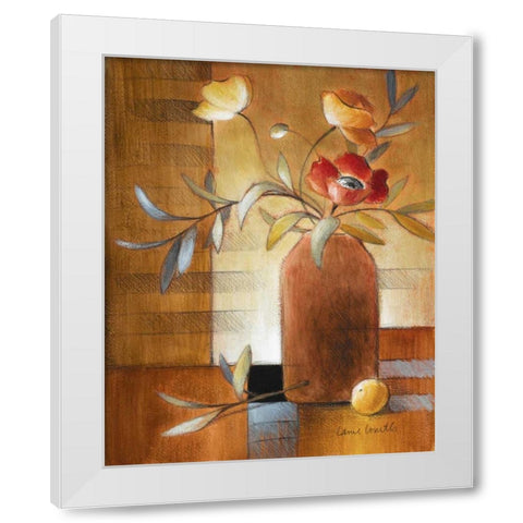 Afternoon Poppy Still Life II White Modern Wood Framed Art Print by Loreth, Lanie