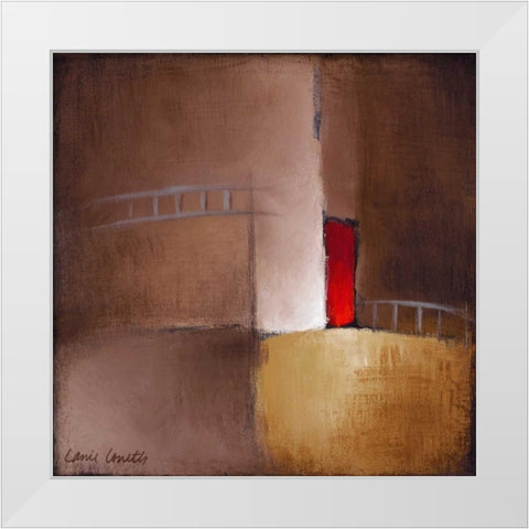Chocolate Square II White Modern Wood Framed Art Print by Loreth, Lanie