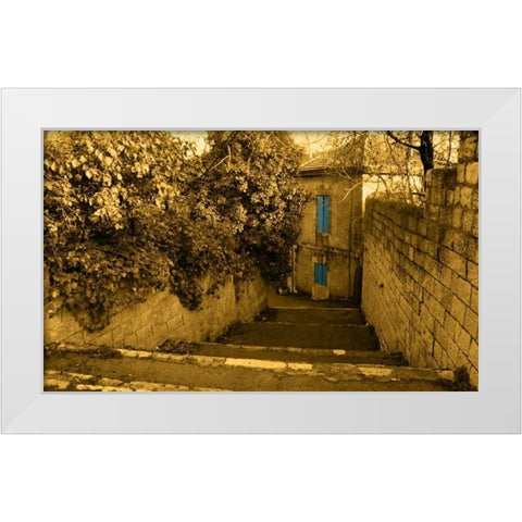 Jerusalem I White Modern Wood Framed Art Print by Mabat, Ynon