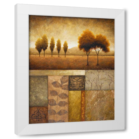 Plainview I White Modern Wood Framed Art Print by Marcon, Michael