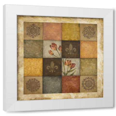 Color Swatch Blossom II White Modern Wood Framed Art Print by Marcon, Michael