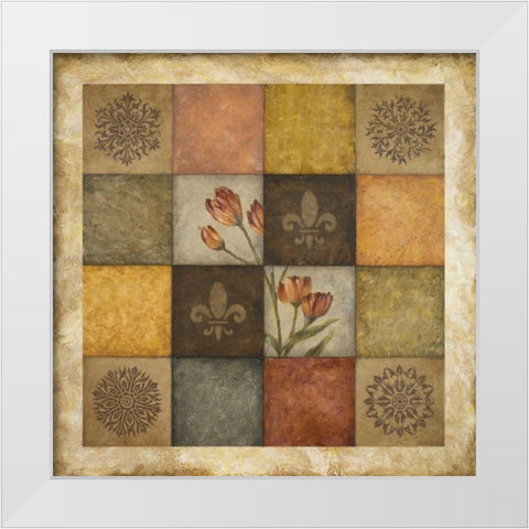 Color Swatch Blossom II White Modern Wood Framed Art Print by Marcon, Michael