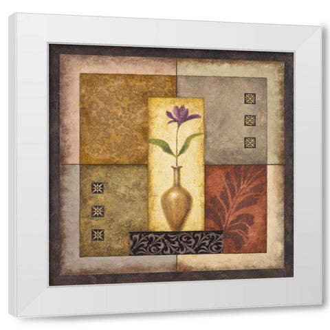 Simple Flower II White Modern Wood Framed Art Print by Marcon, Michael