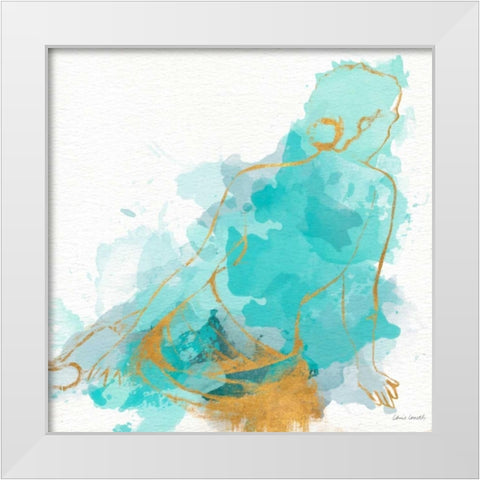 Seated Watercolor Woman I White Modern Wood Framed Art Print by Loreth, Lanie