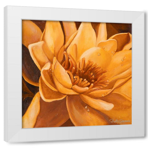 Flor de Loto II White Modern Wood Framed Art Print by Arenas, Nelly