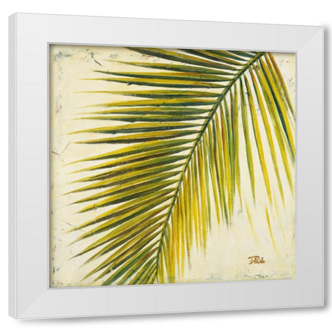 Baru Palm I White Modern Wood Framed Art Print by Pinto, Patricia