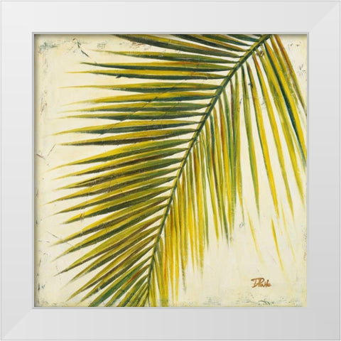Baru Palm I White Modern Wood Framed Art Print by Pinto, Patricia