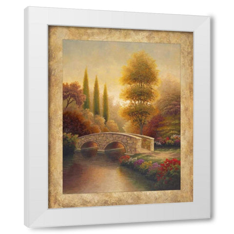 Into Viola White Modern Wood Framed Art Print by Marcon, Michael