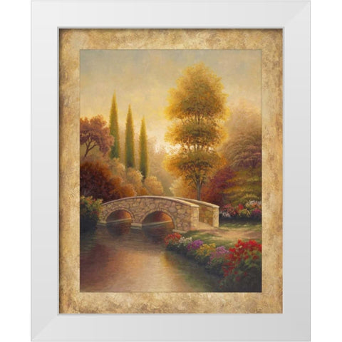 Into Viola White Modern Wood Framed Art Print by Marcon, Michael