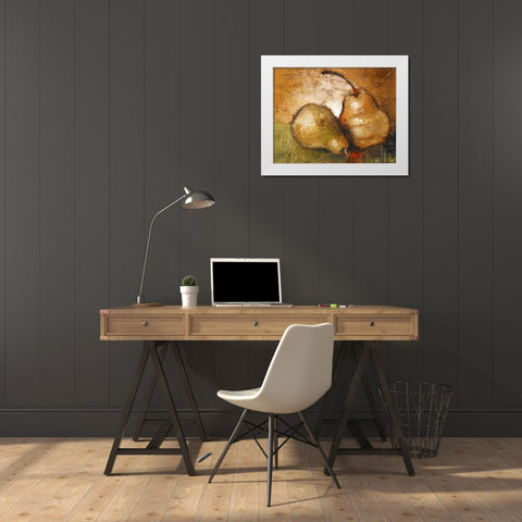 Pear Study II White Modern Wood Framed Art Print by Loreth, Lanie