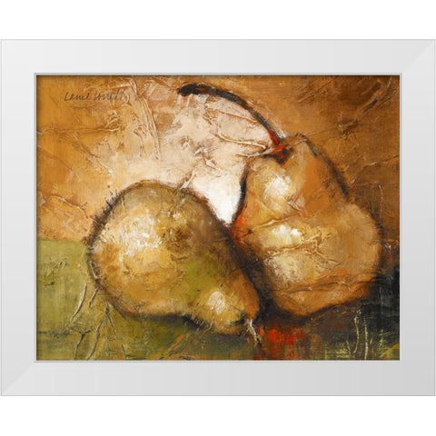 Pear Study II White Modern Wood Framed Art Print by Loreth, Lanie