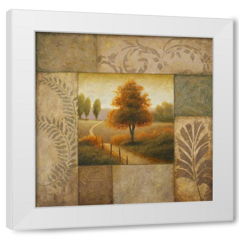 Warm Season I White Modern Wood Framed Art Print by Marcon, Michael