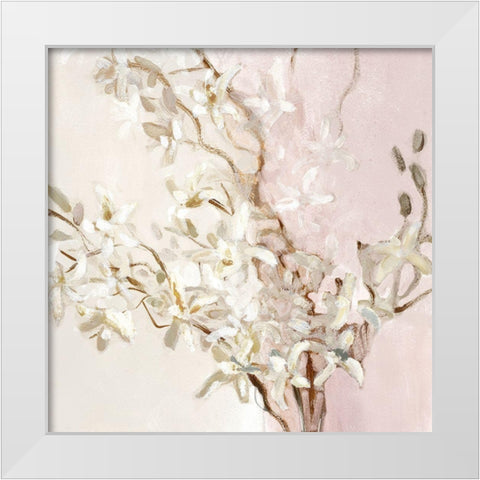 Blushing Orchids White Modern Wood Framed Art Print by Loreth, Lanie