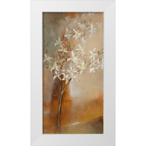 Misty Orchids I White Modern Wood Framed Art Print by Loreth, Lanie