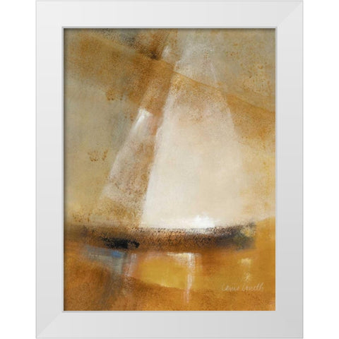 On Misty Waters I White Modern Wood Framed Art Print by Loreth, Lanie