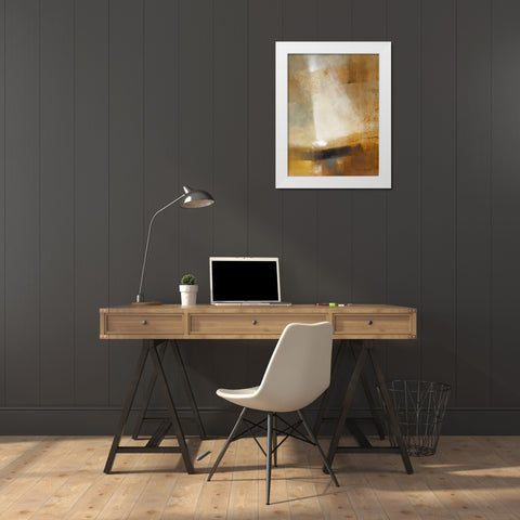 On Misty Waters II White Modern Wood Framed Art Print by Loreth, Lanie