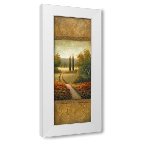 Wild Flowers In June White Modern Wood Framed Art Print by Marcon, Michael