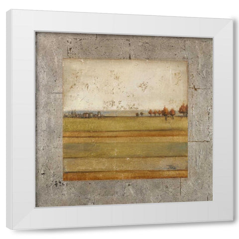 Metalized Landscape I White Modern Wood Framed Art Print by Pinto, Patricia