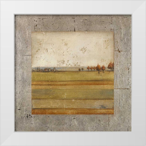 Metalized Landscape I White Modern Wood Framed Art Print by Pinto, Patricia
