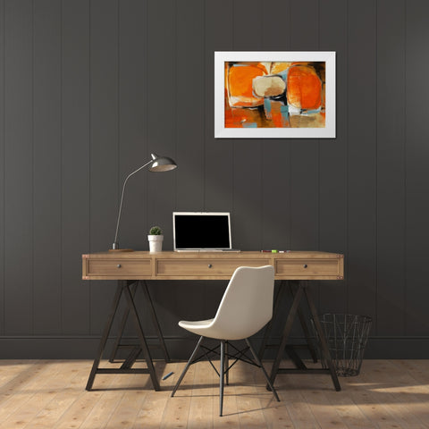 All Jazzed Up White Modern Wood Framed Art Print by Loreth, Lanie