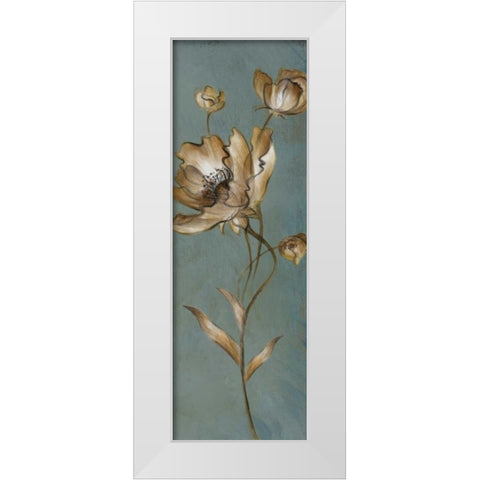 Translucent Poppies White Modern Wood Framed Art Print by Loreth, Lanie